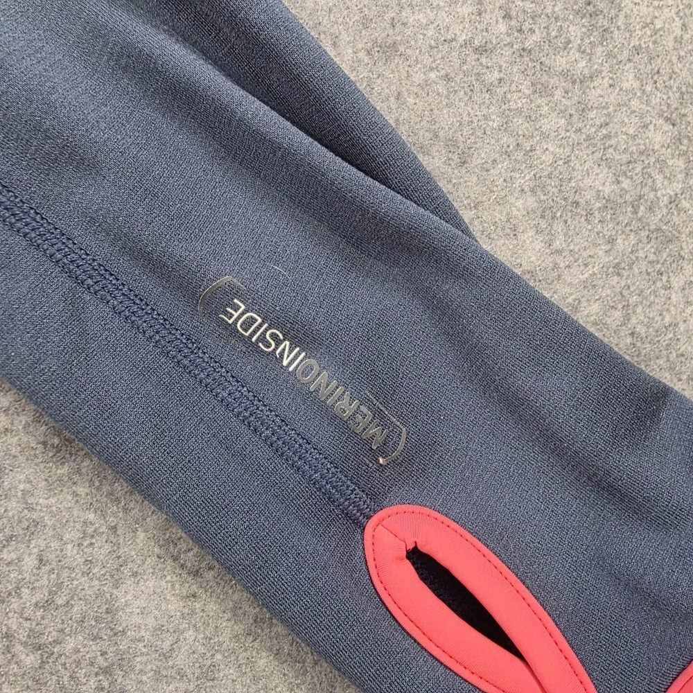 Ortovox Jacket Womens Large Blue Merino Fleece Hooded Full Zip Thumbholes - Picture 5 of 16